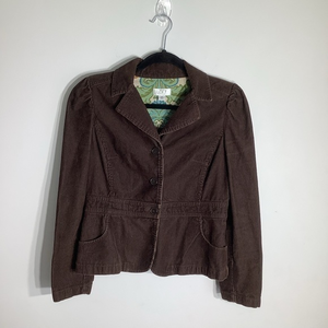 Ann Taylor Loft Womens‎ Corduroy Blazer Brown Size 6P